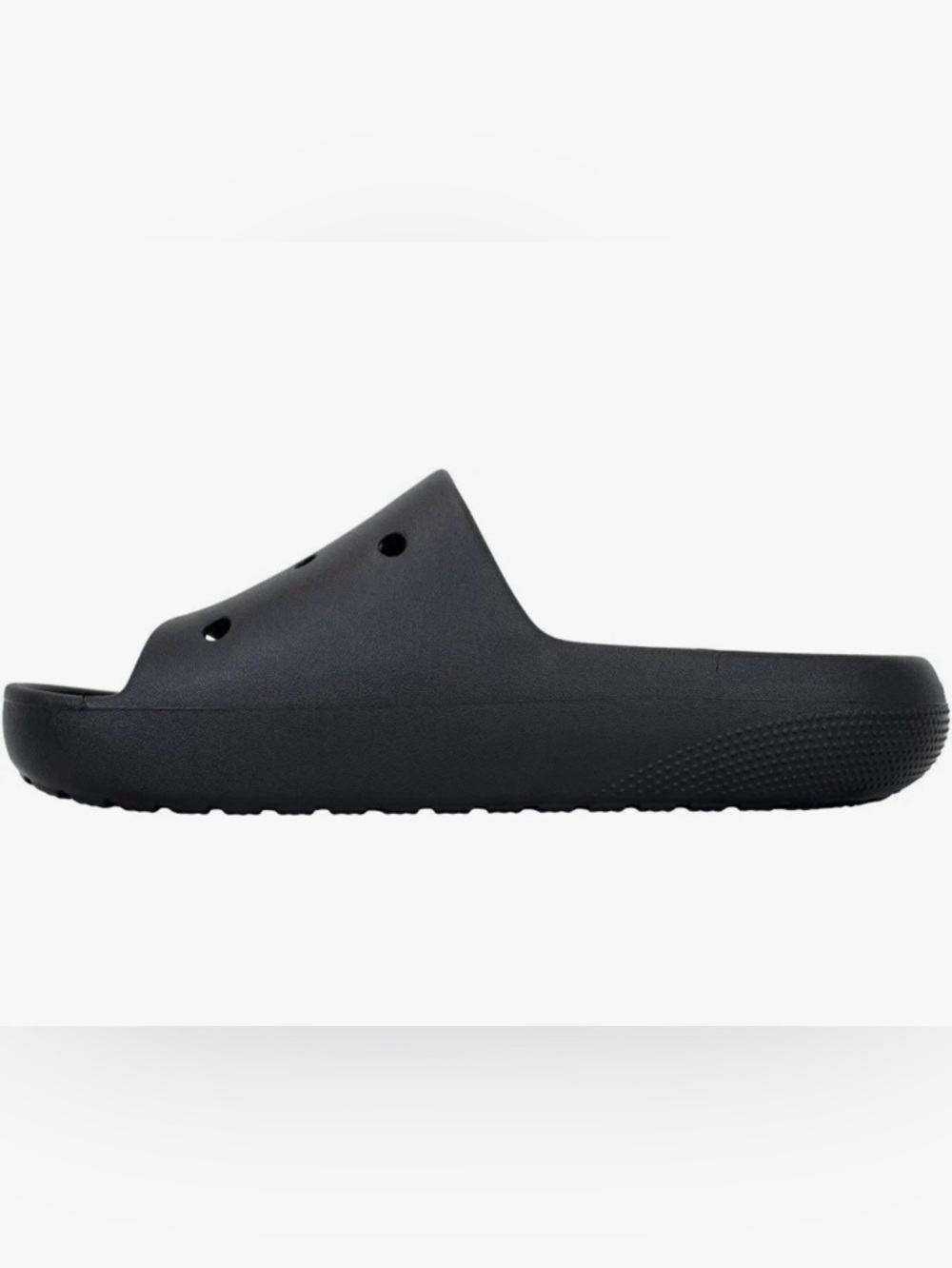 CROCS Black Slide Sandals with Vent Holes - Picture 2 of 8